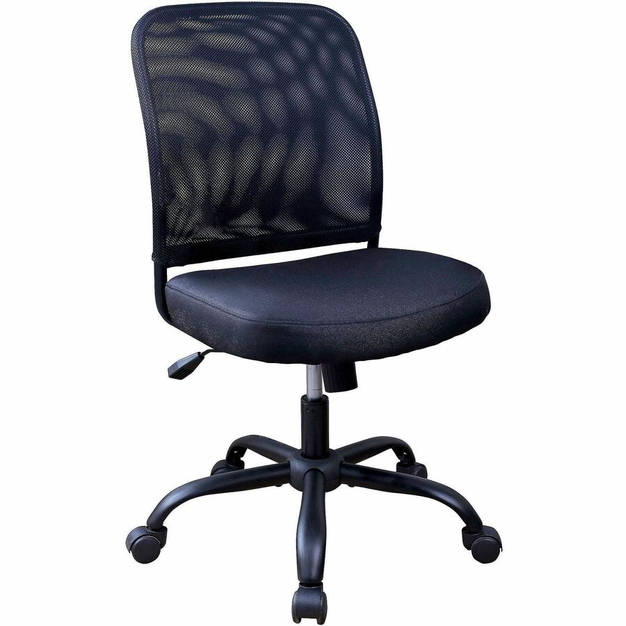 NuSparc Soho Mesh-Back Task Chair - Fabric Seat Material - Mesh Back Material - Metal Frame Material - Black - 1 Each