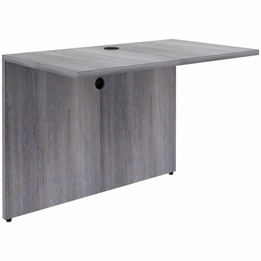 Lorell Weathered Charcoal Laminate Desking - 29.5" Height x 42" Width x 24" Depth, 1" Thickness Top - Finish: Weathered Charcoal - Weathered Charcoal, Laminate Table Top - Laminated, Cam Lock, Durable, Grommet, Modesty Panel, Privacy Panel - For Office...