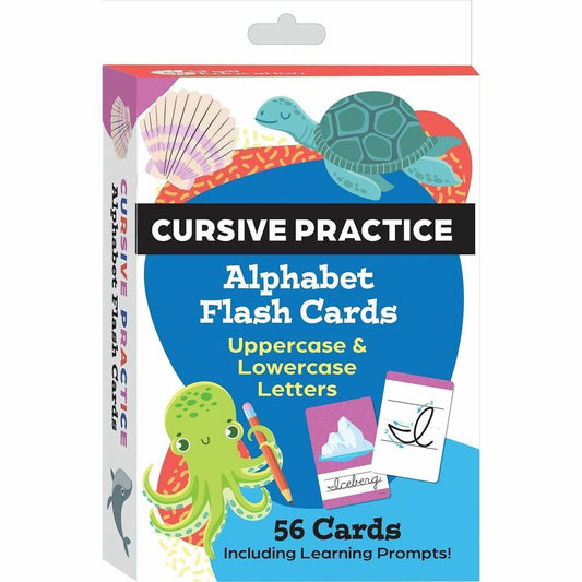 Shell Education Teacher Created Materials Cursive Practice Alphabet Flash Cards - Skill Learning: Alphabet - 1 Each