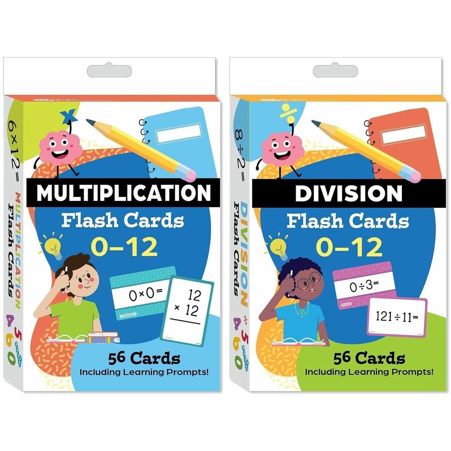 Shell Education Teacher Created Materials Multiplication & Division Flash Cards Set - Theme/Subject: Fun - Skill Learning: Multiplication, Division, Mathematics - 6-13 Year - 1 Each