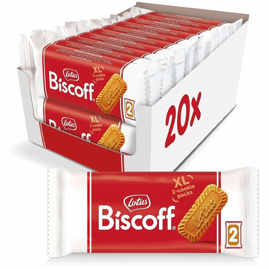 Biscoff Cookies - Individually Wrapped, No Artificial Flavor, Preservative-free, No Artificial Color - 0.90 oz - 20 / Box
