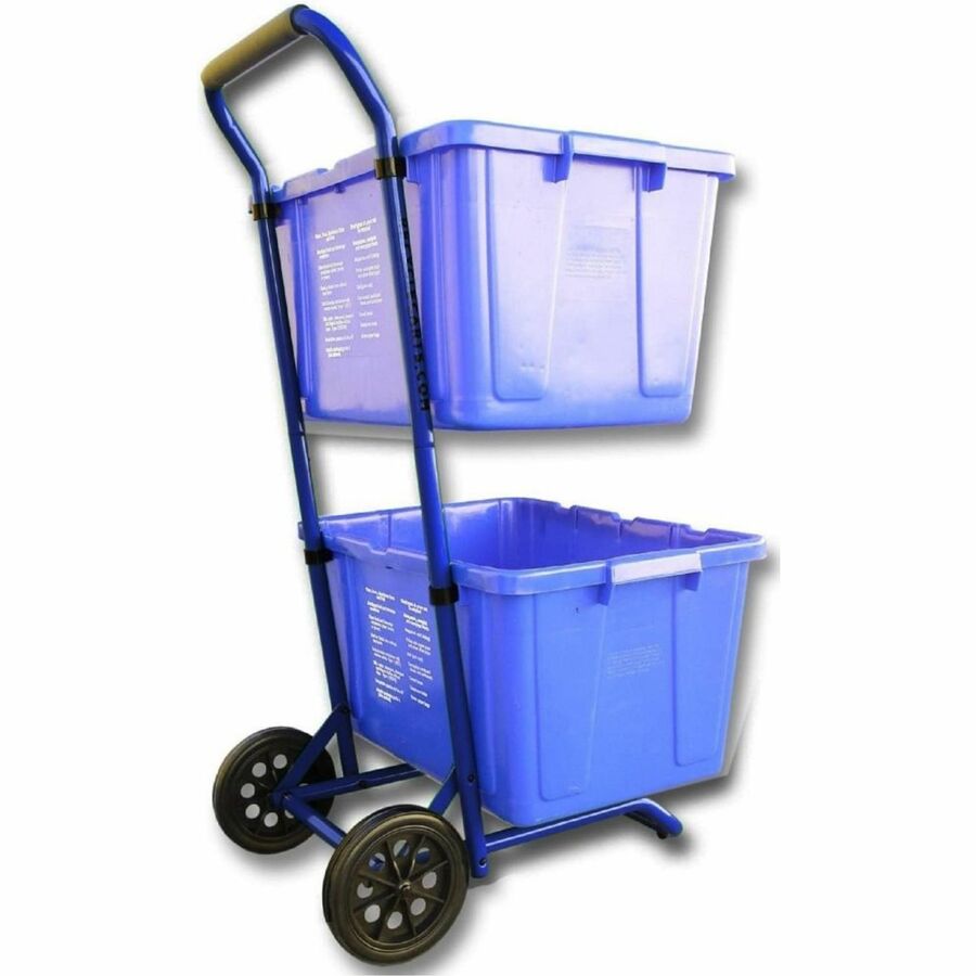 Five Star Products Recycling Cart for Bins - 400 lb Load Capacity - Steel - Blue - 1 Each