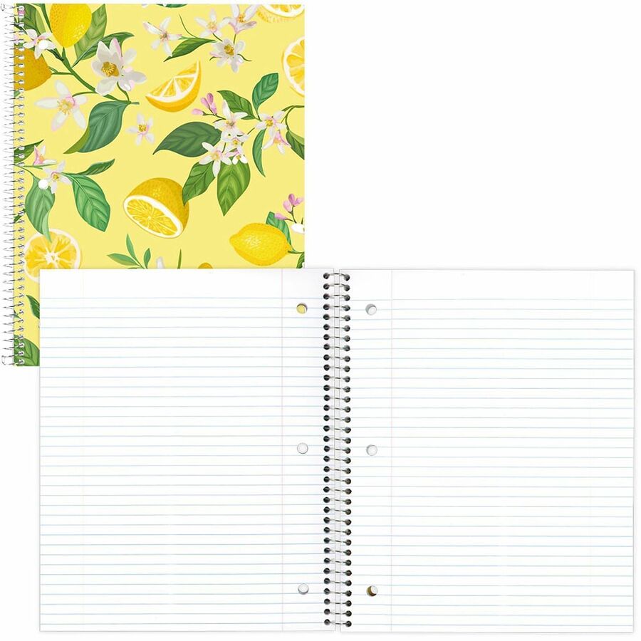 Rediform Xtreme Notorious Note-Taking Pad - 160 Pages - Spiral Bound - Letter - 8 1/2" x 11" Sheet Size - White Paper - Lemon Cover - Acid-free, Glossy, Laminated, Acid-free Paper - 1 Each