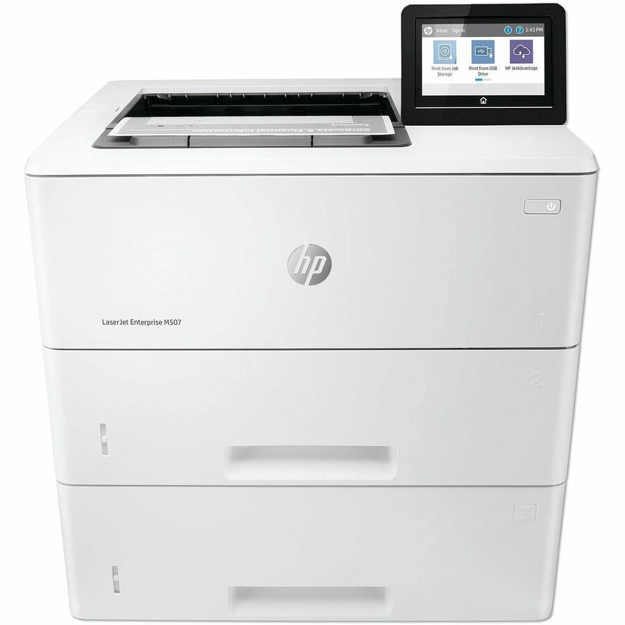 HP LaserJet Enterprise M507 M507x Desktop Laser Printer - Monochrome - 43 ppm Mono - 1200 x 1200 dpi Print - Automatic Duplex Print - 1200 Sheets Input - Ethernet - Wireless LAN - Apple AirPrint, Google Cloud Print, HP ePrint, Mopria, Wi-Fi Direct - 15...
