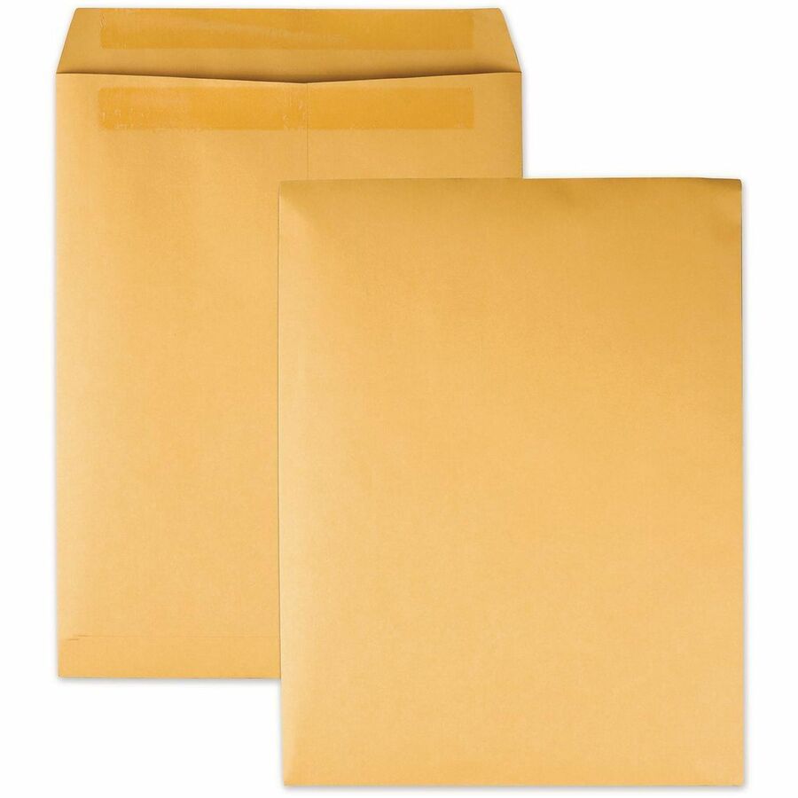 Quality Park Redi-Seal Catalog Envelopes - Catalog - 9 1/2" Width x 12 1/2" Length - 28 lb - Self-sealing - Brown - Kraft - 500 / Box