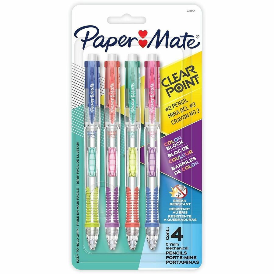 Paper Mate Clearpoint Mechanical Pencil - 0.7 mm Lead - 4 / Pack