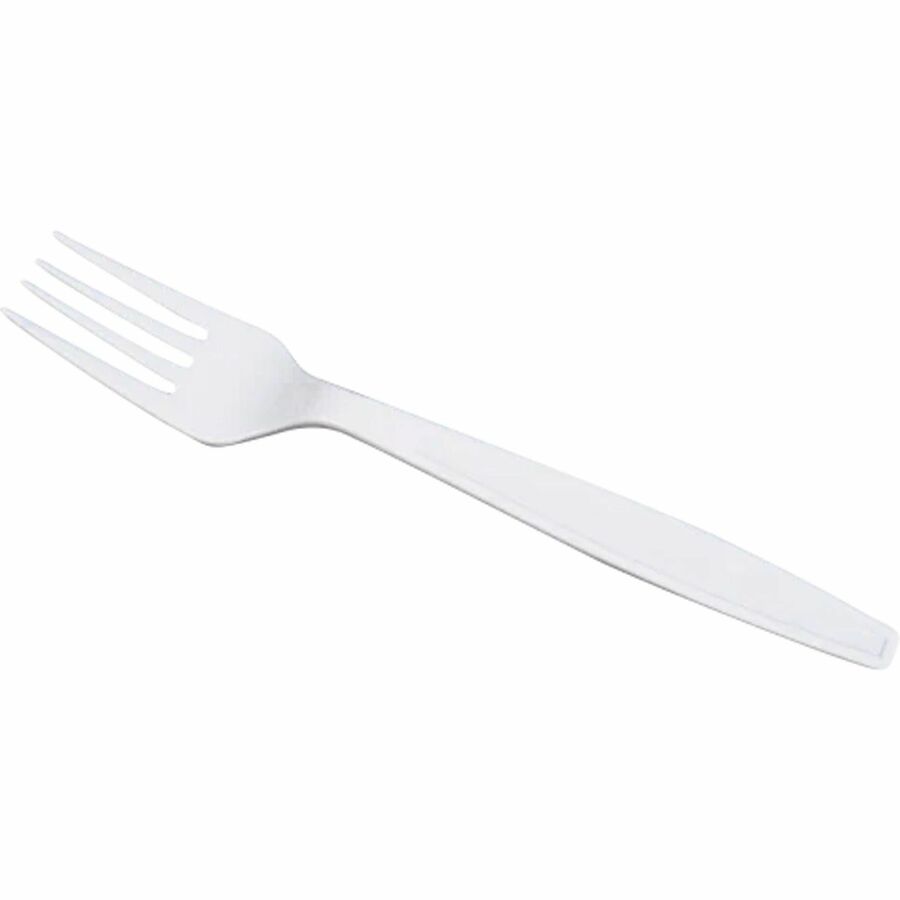 Karat Wrapped Fork, Heavy-Weight/White - Fork - Fork - Restaurant, Cafeteria - Polypropylene Plastic - White - 1000 / Carton