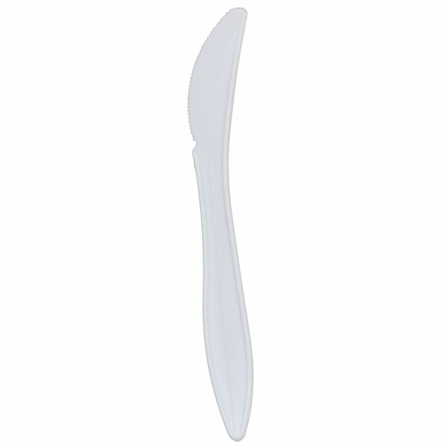Karat Knife Med-weight/White - Knife - Knife - Restaurant, Cafeteria - Polypropylene Plastic - White - 100/Box - 10 / Carton