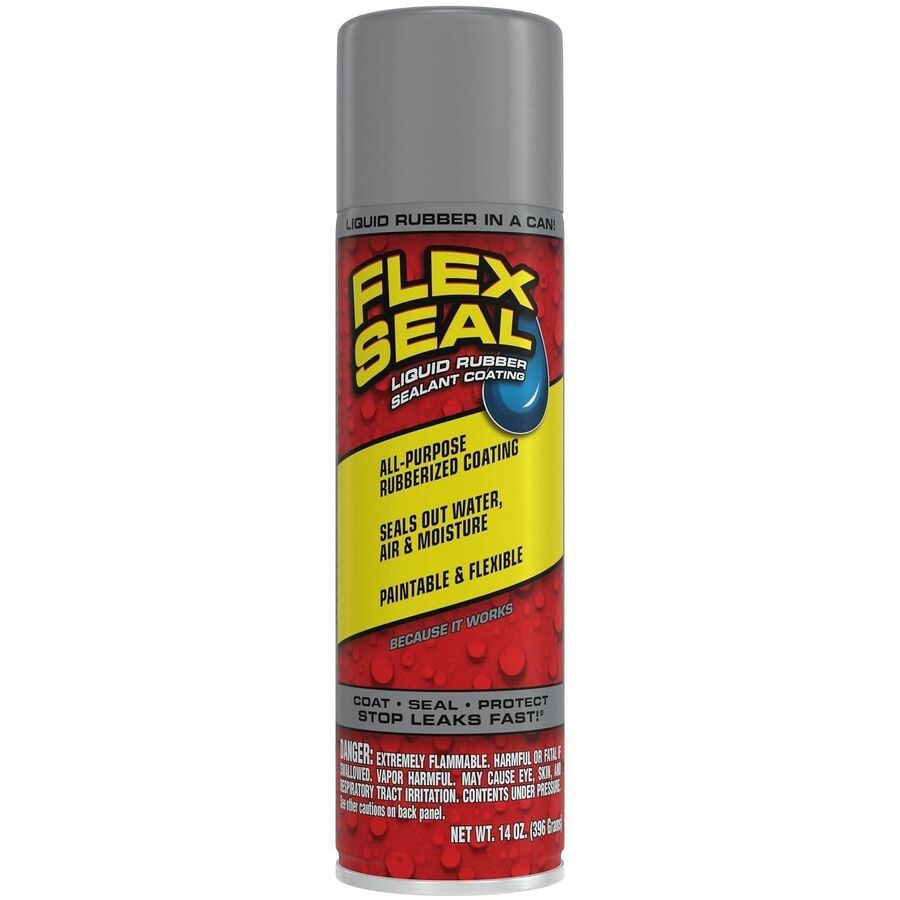 FLEX SEAL Liquid Rubber Sealant Coating Spray - Synthetic Rubber - Gray - 0.87 lb - 1