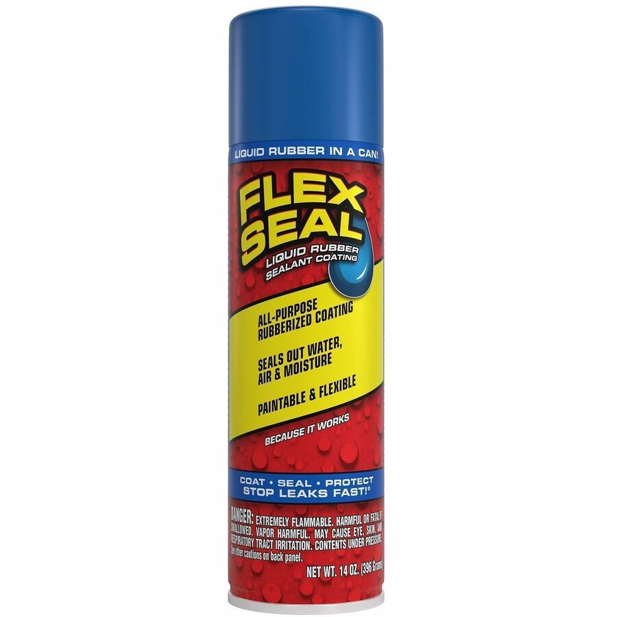 FLEX SEAL Liquid Rubber Sealant Coating Spray - Synthetic Rubber - Blue - 0.87 lb - 1