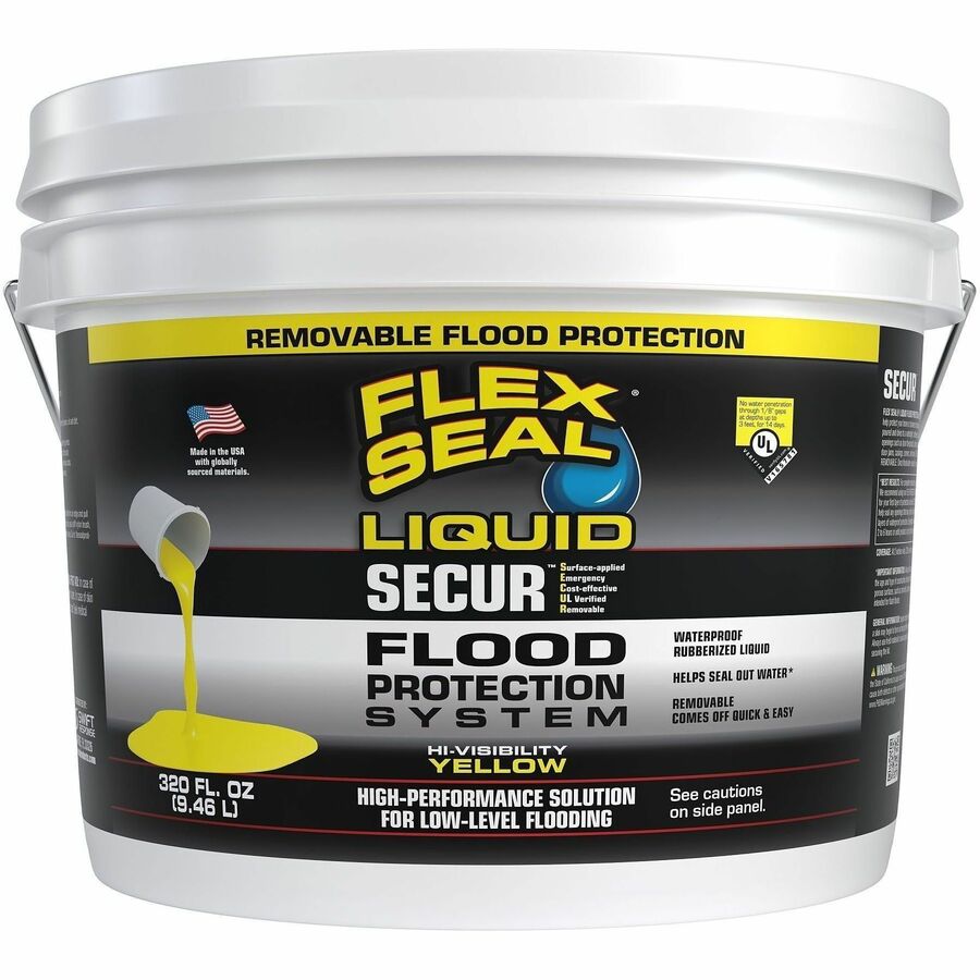 FLEX SEAL SECUR Low-Level Flood Protection Liquid Rubber - Rubber - Yellow - 20 lb - 1