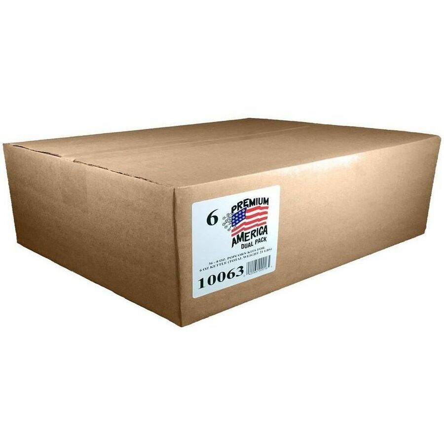 Great Western Premium America Popcorn - Gluten-free, Non-GMO - Butter, Coconut, Salty - 8 oz - 36 / Carton