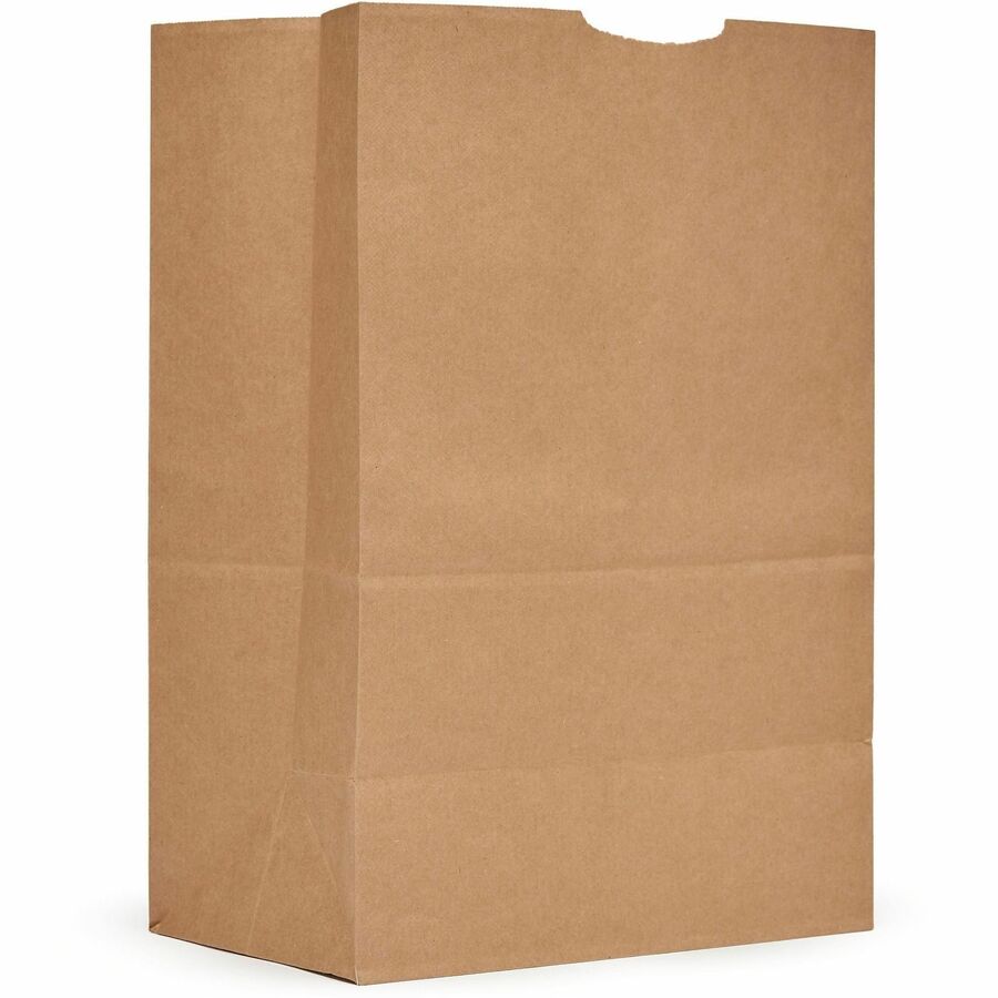 AJM 1/6 BBL #52 Kraft Paper Grocery Sacks - #52 - 6.72 gal Capacity - Natural Kraft - Paper - Foodservice, Grocery, Supplies - 500 / Carton