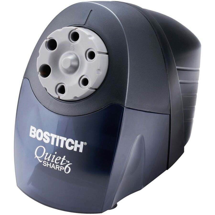 Bostitch Quiet Sharp 6 Electric Pencil Sharpener - 6 Hole(s) - Black - 1 Each