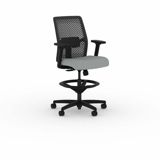 HON Ignition ReActiv Low-Back Task Stool - Charcoal Back Color - Low Back - Gray - 1 Each