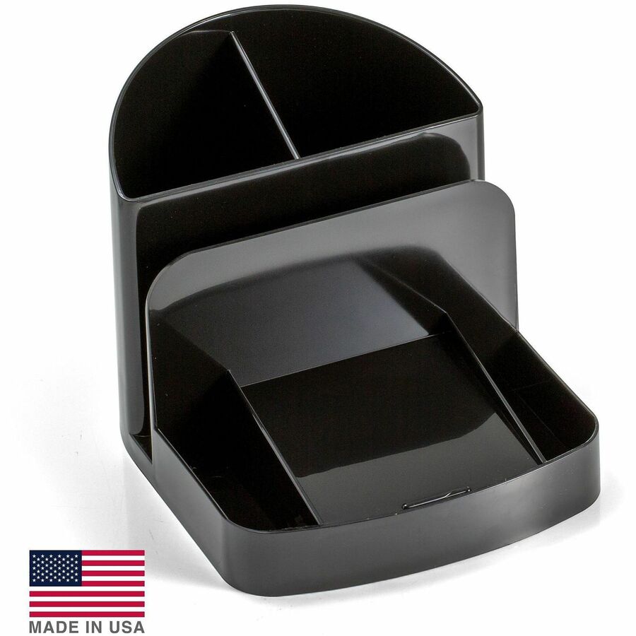 Business Source Desktop Organizer - Desktop - 30% Recycled - Black - 1 Each