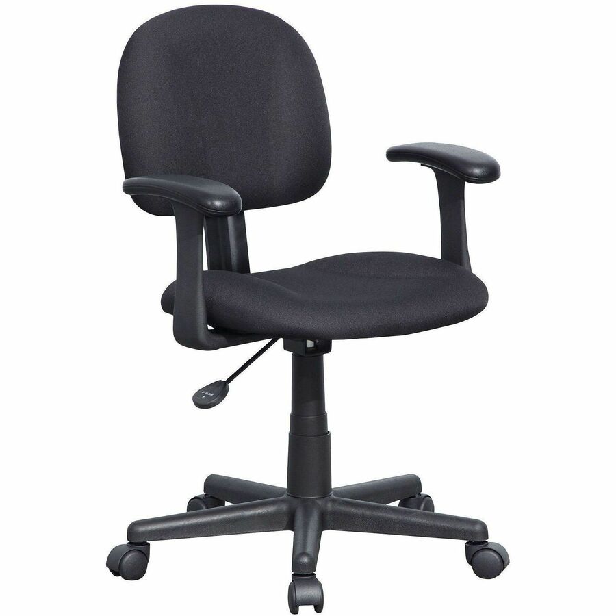 NuSparc Multi-Task Chair - Fabric Seat Material - Fabric Back Material - 5-star Base - Black - Armrest - 1 Each