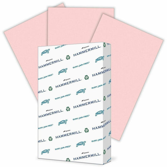 Hammermill Color Copier Paper - Legal - 8 1/2" x 14" - 20 lb Basis Weight - Jam-free, Eco-friendly - Pink - 500 Sheets per Ream - 10 / Carton
