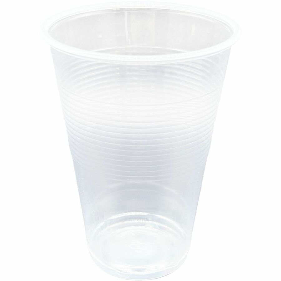 Genuine Joe Transparent Cups - 10 fl oz - Transparent, Clear - Plastic - Cold, Beverage, Picnic - 100 Cups/Bag - 10 / Carton