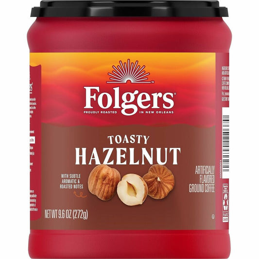Folgers&reg, Ground Toasty Hazelnut Ground Coffee - Medium - Ground - Toasty Hazelnut - 1 Each