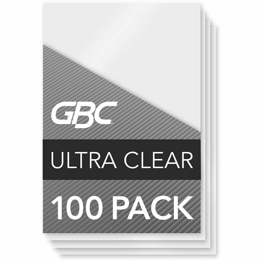 GBC ID Badge Thermal Laminating Pouches - Laminating Pouch/Sheet Size: 2.62" Width x 3.87" Length x 5 mil Thickness - Glossy - for ID Badge, Document - Clear - Polyester - 100 / Box