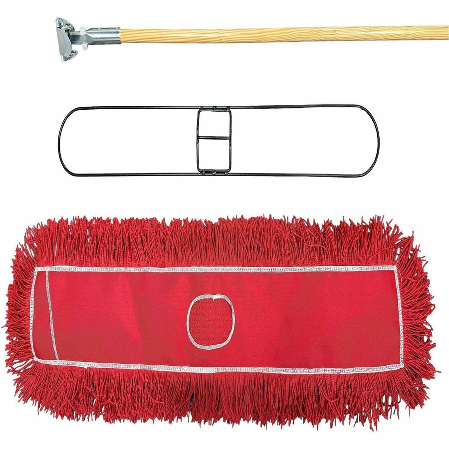 Genuine Joe Genuine Joe Dust Mop Kit - Streak-free - Red - 1 Kit