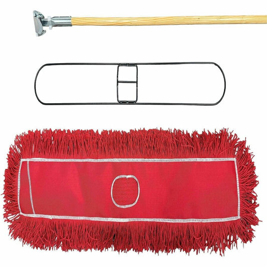 Genuine Joe Genuine Joe Dust Mop Kit - Streak-free - Red - 1 Kit