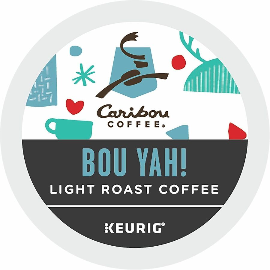 Caribou Coffee&reg, K-Cup, Pod 'Bou Yah! Blend K-Cup Pods - Compatible with Keurig Brewer - Light - K-Cup, Pod - Citrus, Sweet, Arabica - Kosher - 22 / Box