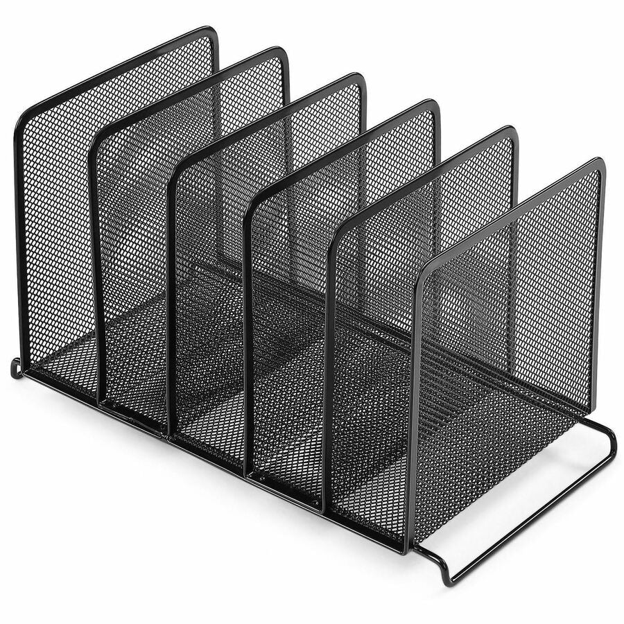Lorell Stacking Mesh Sorter - Stackable - Durable, Stackable - Black - Mesh, Metal - 1 Each