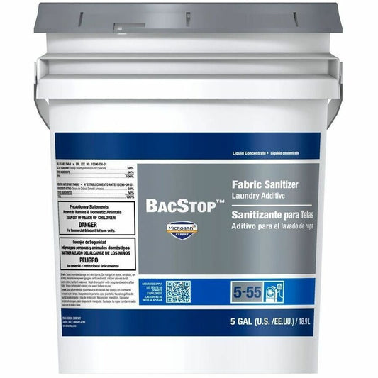 BacStop Fabric Sanitizer - For Fabric, Healthcare, Laundry, Garment - Concentrate - Liquid - 640 fl oz (20 quart) - Recommended For: Bacteria Remover, Odor Remover - Alkylphenols-free, Benzene-free, Lead-free, Mercury-free, Cadmium-free, PVC Free, PAHs...