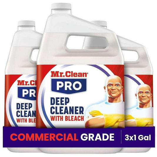 Mr. Clean PRO Deep Cleaner with Bleach - For Multi Surface, Multipurpose - Ready-To-Use - Liquid - 128 fl oz (4 quart) - Recommended For: Soil Remover, Grime Remover, Mold Remover, Stain Remover, Odor Remover - Alkylphenols-free, Benzene-free, Lead-fre...