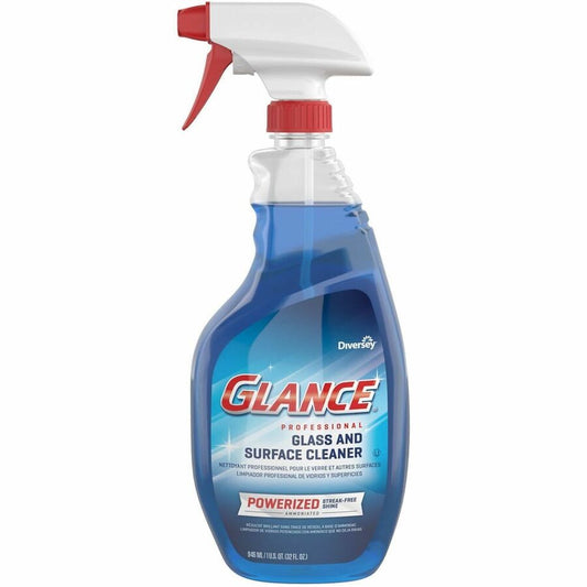 Diversey Professional Glass & Surface Cleaner - For Multi Surface, Multipurpose - Ready-To-Use - Spray - 32 fl oz (1 quart) - 10.5 pH - Fresh Ammonia Scent - Recommended For: Grease Remover, Grime Remover, Fingerprint Remover, Smoke Film Remover, Soap...