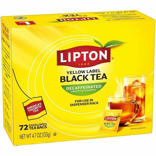 Lipton, Classic Tea Bags Black Tea Bag - Black Tea - 100 Teabag - Decaffeinated - 100 / Box