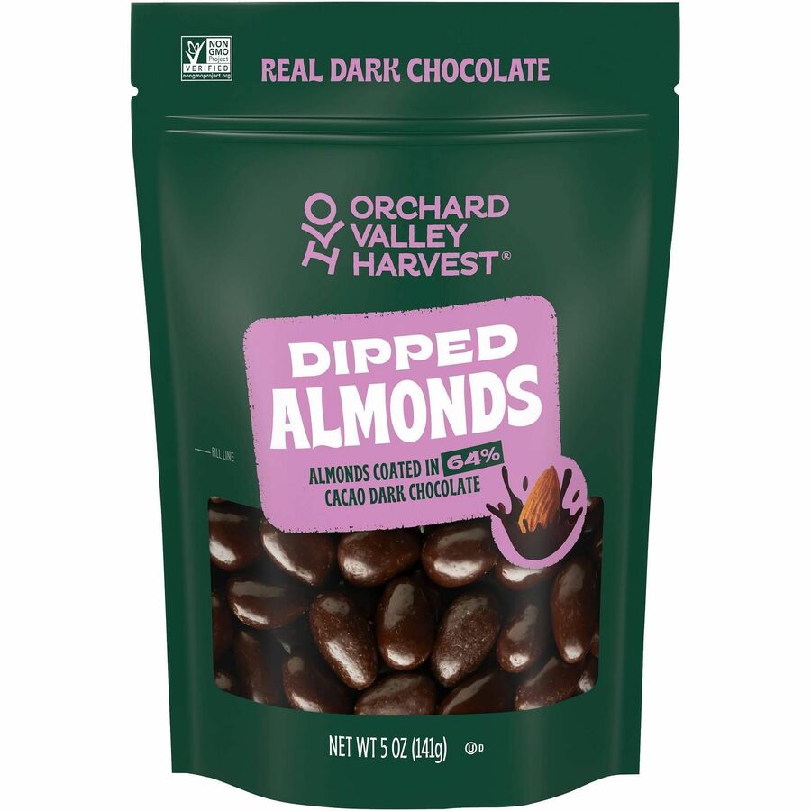 Orchard Valley Harvest Snack Box - Gluten-free, Non-GMO, No Artificial Flavor, No Artificial Color, Preservative-free - Dark Chocolate Cocoa - 5 oz - 12 / Carton