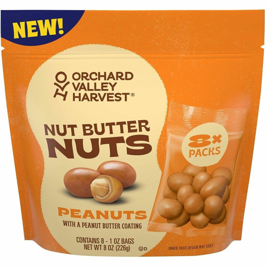 Orchard Valley Harvest Snack Box - Crunchy Peanut Butter - 1 oz - 8/Bag - 16 / Carton