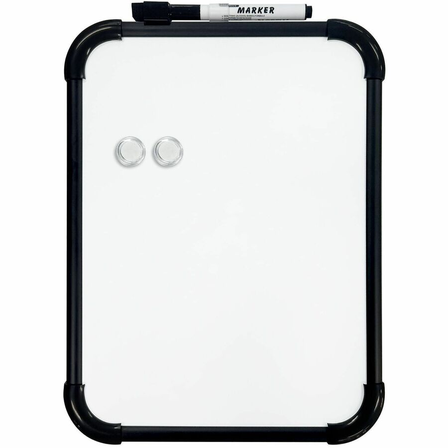 Lorell Magnetic Dry-Erase Board - 11" (0.9 ft) Width x 8.5" (0.7 ft) Height - White Surface - Aluminum Frame - Magnetic - 1 Each