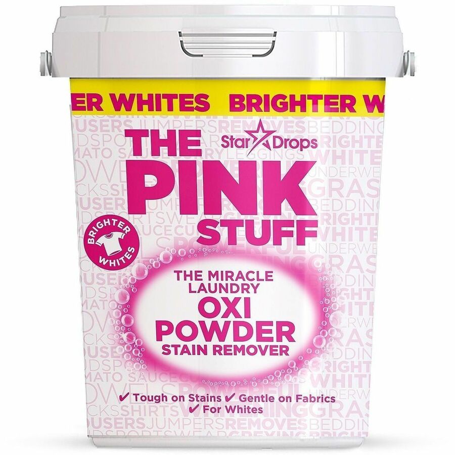 The Pink Stuff Laundry Oxi Powder Stain Remover - For Multipurpose - Powder - 35.20 oz (2.20 lb) - Fresh, Clean Scent - Recommended For: Stain Remover - Cruelty-free - White - 6 / Carton