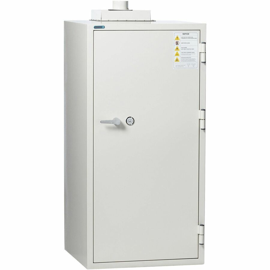 Phoenix Battery Commander Safe - 8.65 ft� - 3 Shelve(s) - Key Lock - Explosive Resistant, Fire Resistant, Heat Resistant - for Document - Internal Size 47.20" Height x 20" Width x 15.70" Depth - Overall Size 57" Height x 27.3" Width x 28" Depth - White...