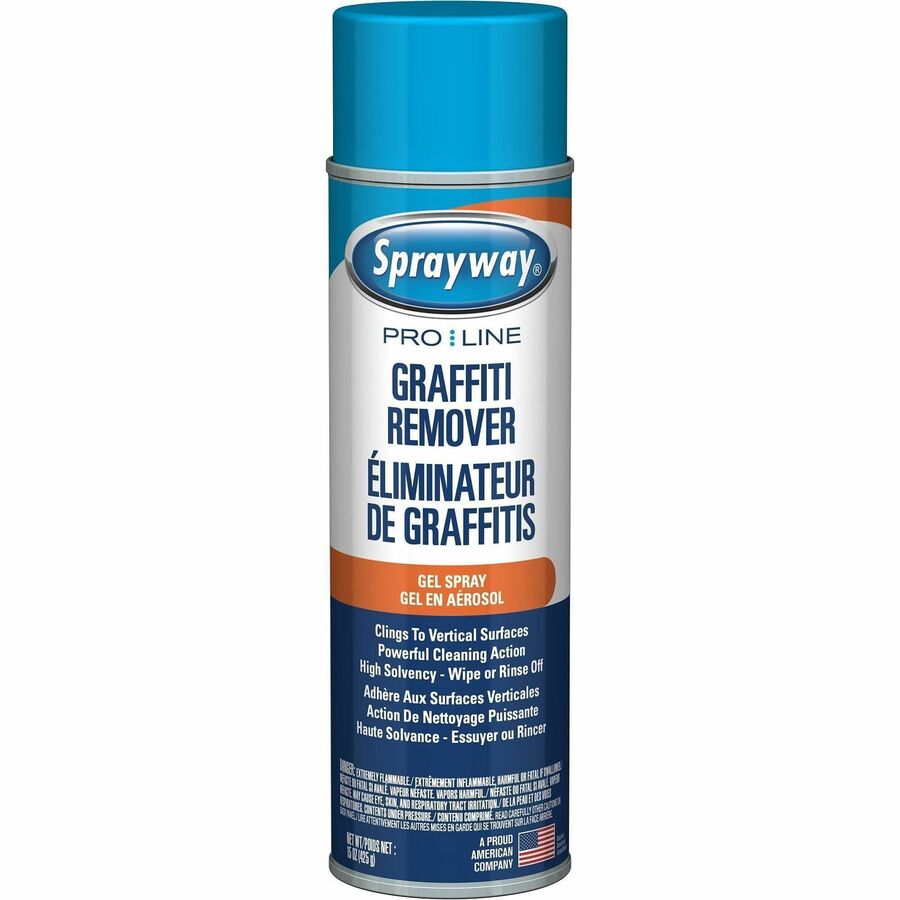 Sprayway Graffiti Remover - For Multipurpose, Multi Surface - Gel, Spray - 15 fl oz (0.5 quart) - Recommended For: Graffiti Remover, Pencil Mark Remover, Ink Remover, Paint Remover, Lipstick Remover, Crayon Mark Remover, Wax Remover, Tape Mark Remover...