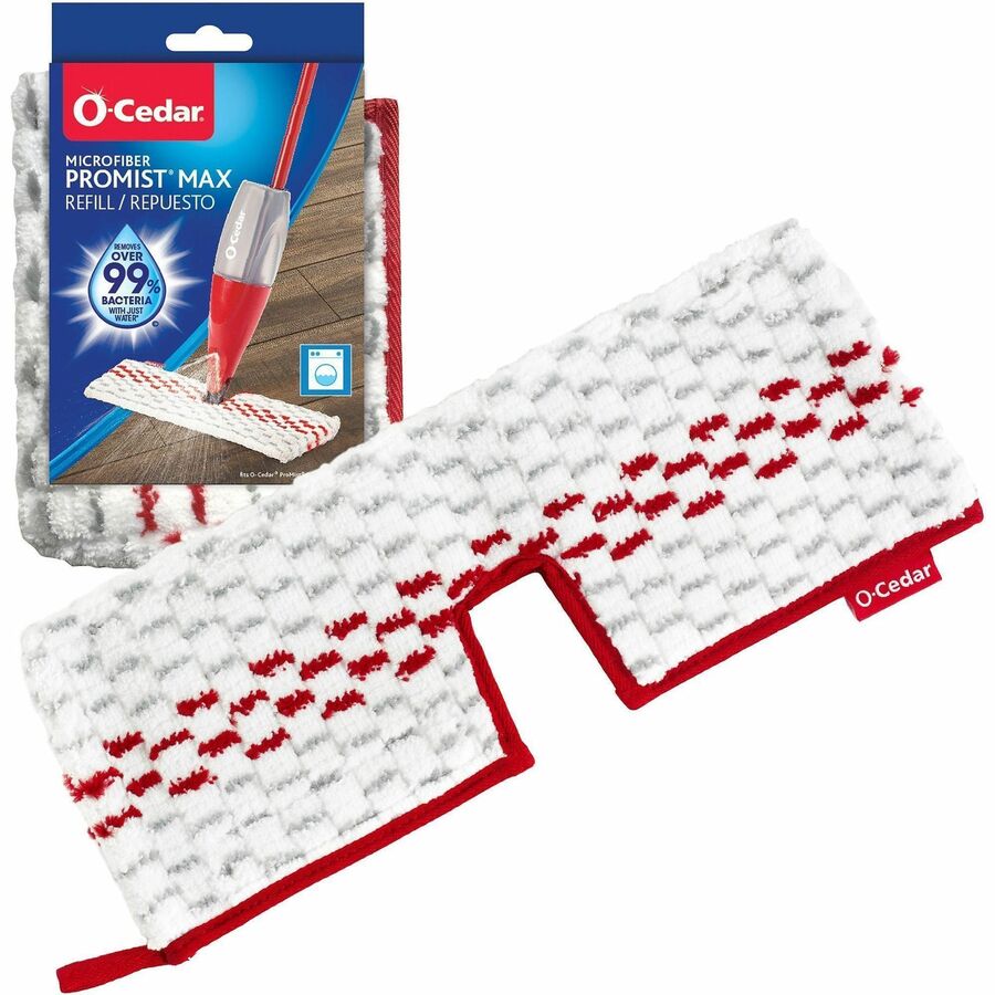 O-Cedar ProMist MAX Microfiber Spray Mop Pad - Double Sided, Washable, Reusable - MicroFiber - Multi - 1 Each