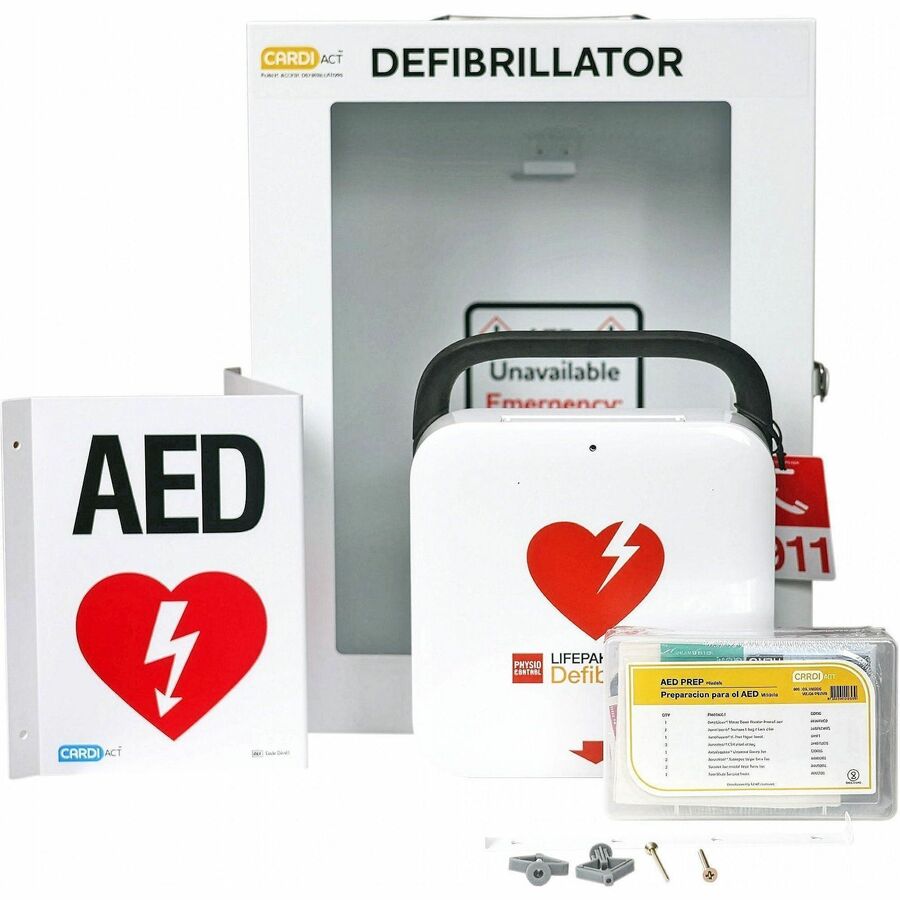 CARDIACT LIFEPAK CR2 Auto Bilingual AED Kit with Cellular - Automatic - White