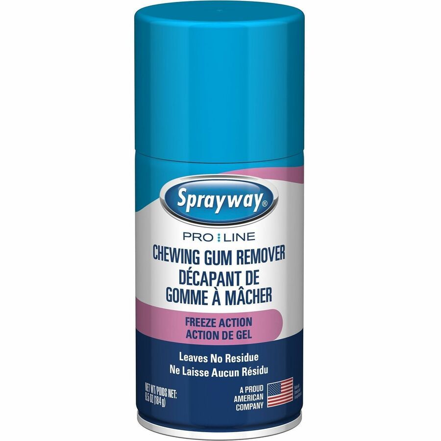 Sprayway Pro-Link Chewing Gum Remover - For Carpet, Hard Surface, Fabric, Desk, Multipurpose - Spray, Liquid - Cherry Scent - Recommended For: Gum Remover, Putty Remover, Wax Remover - Residue-free - Pink - 12 / Carton