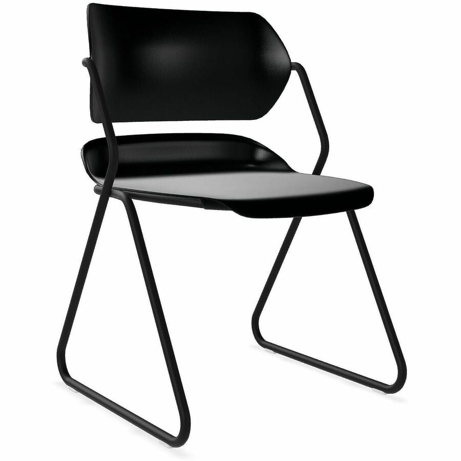 Acton Stacker Original Sled-Base Chairs - Black Seat Color - Plastic Seat Material - Black Back Color - Plastic Back Material - Black Frame Color - Tubular Steel Frame Material - Sled Base - Black - 2 / Carton