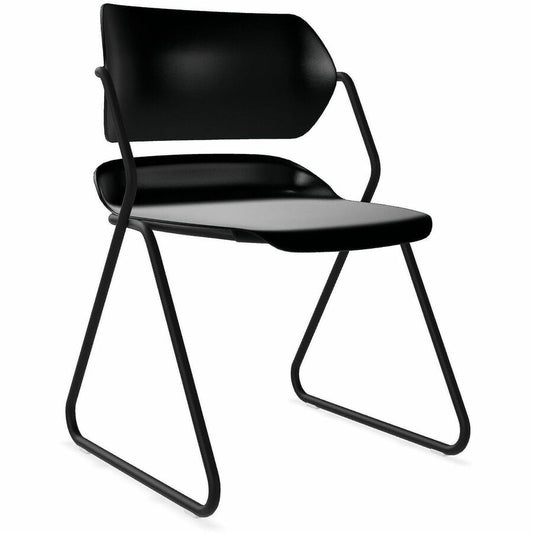 Acton Stacker Original Sled-Base Chairs - Black Seat Color - Plastic Seat Material - Black Back Color - Plastic Back Material - Black Frame Color - Tubular Steel Frame Material - Sled Base - Black - 2 / Carton