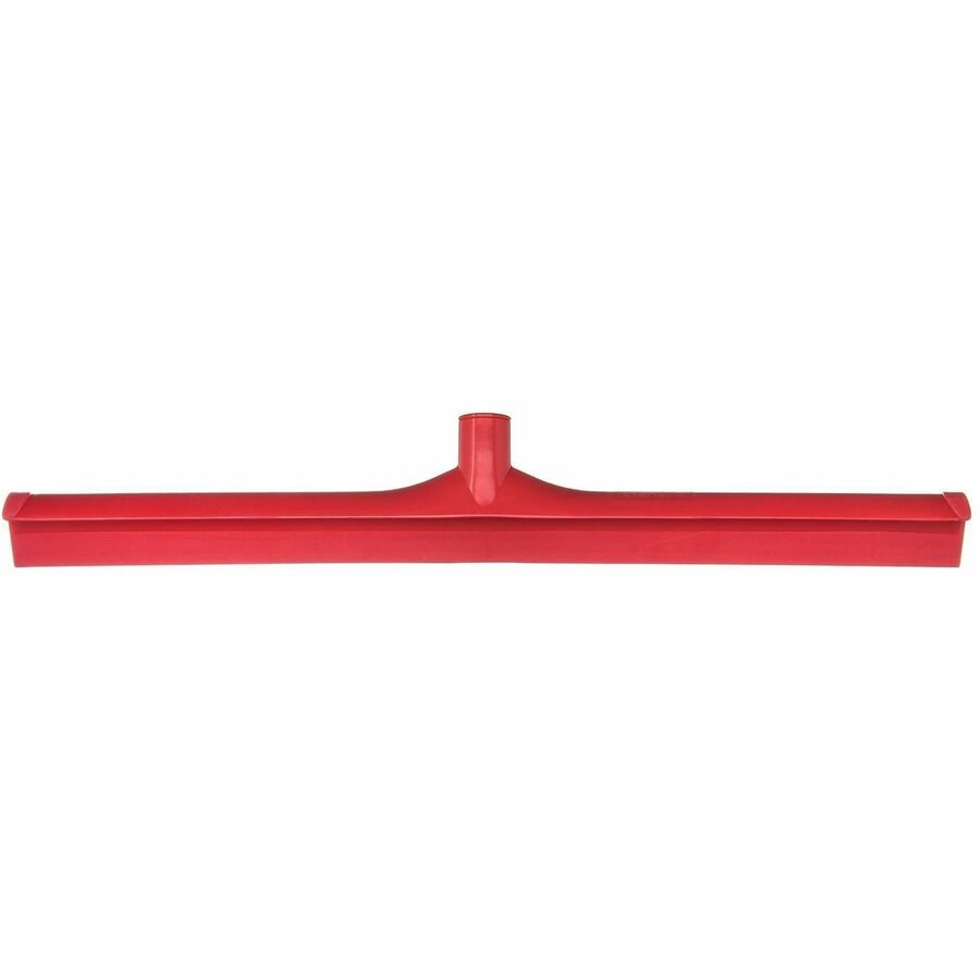 Sparta 24" Single-Blade Floor Squeegee - Rubber, Thermoplastic Rubber (TPR) Blade - 3.5" Height x 1" Width x 24" Length - Durable, Rust Resistant, Bend Resistant - Red - 6 / Carton