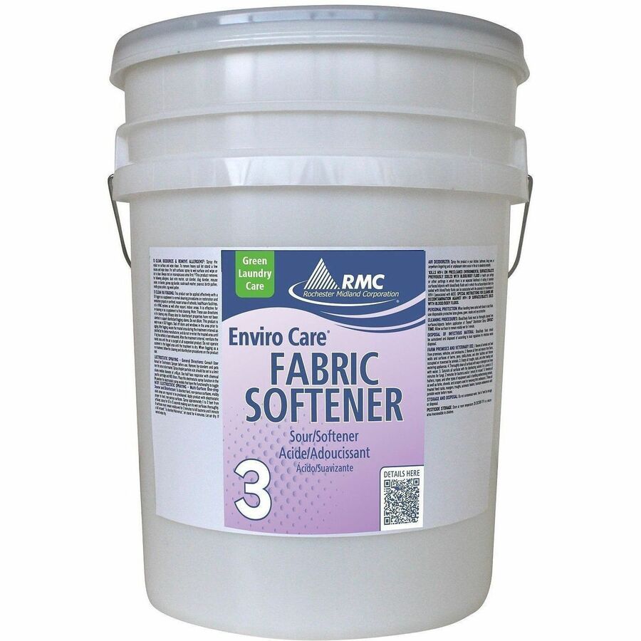 RMC Enviro Care Fabric Softener - For Fabric, Washing Machine - 640 fl oz (20 quart) - Recommended For: Static Cling Remover - Dye-free - Milky White