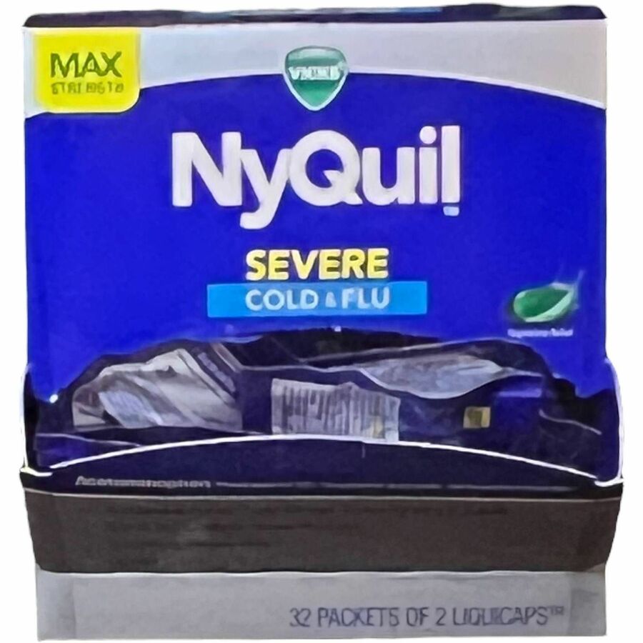 Lil' Drug Store Vicks Severe Cold & Flu Medication - For Cough, Chest Congestion, Fever, Sore Throat, Pain