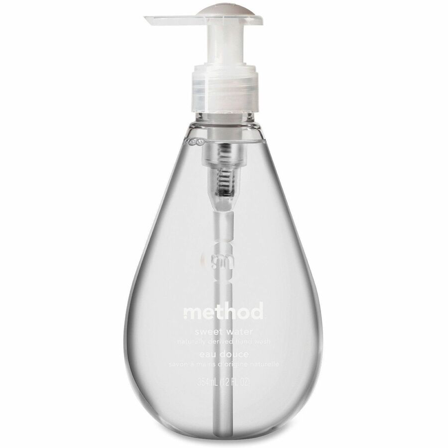 Method Gel Hand Wash - Sweet Water Scent - 12 fl oz - Pump Bottle Dispenser - Hand - Clear - Paraben-free, Phthalate-free, Cruelty-free - 1 Each