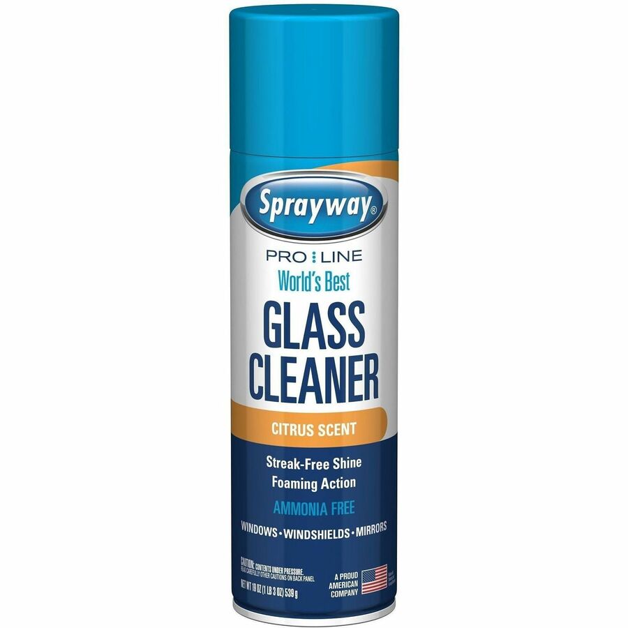 Sprayway Glass Cleaner - For Glass, Mirror, Windshield, Window, Film - Spray - Lemon Scent - Recommended For: Streak Remover, Fingerprint Remover