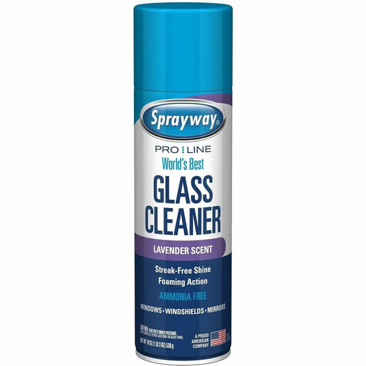 Sprayway Glass Cleaner - For Glass, Mirror, Windshield, Window, Film - Spray - Lavender Scent - Recommended For: Streak Remover, Fingerprint Remover